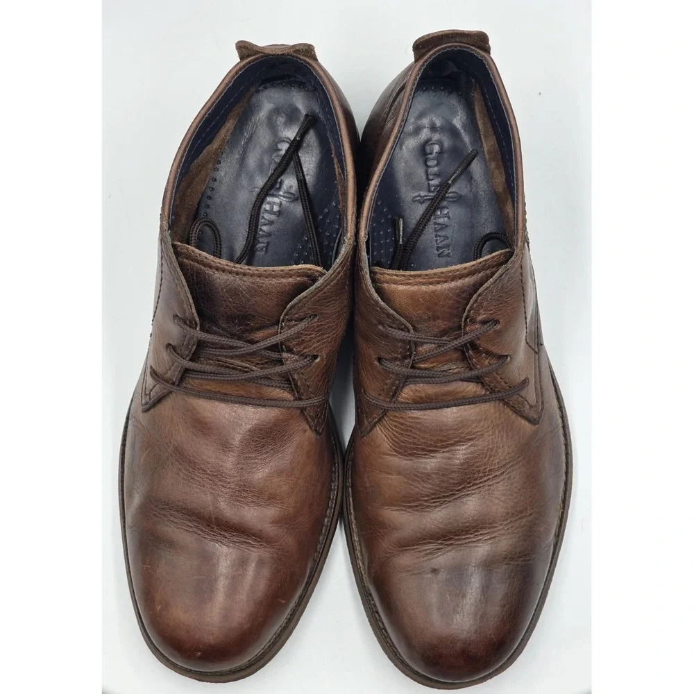 Cole Haan Men's Brown Leather Ankle Chukka Boots C10889 Size 10.5 M